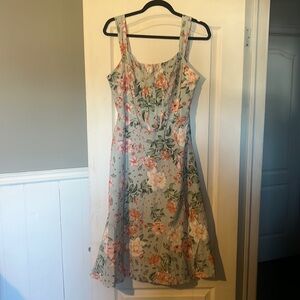 Summer bustier dress, side zipper, pockets